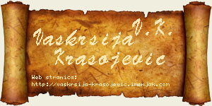 Vaskrsija Krasojević vizit kartica